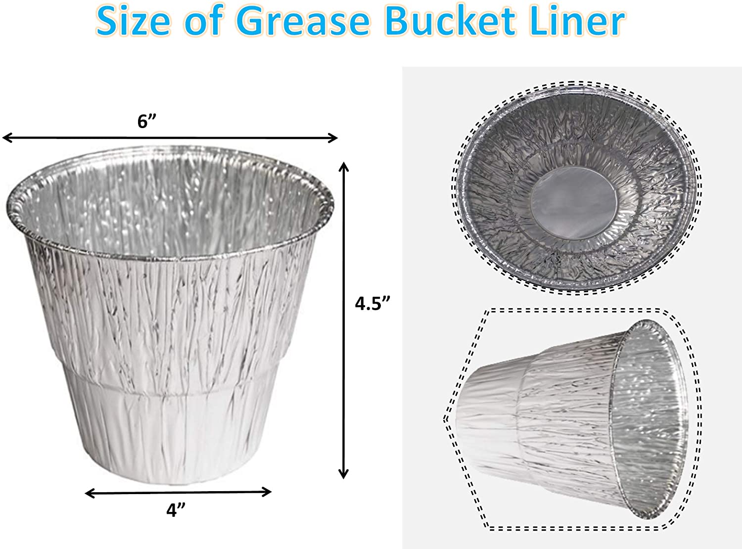 Disposable Grease Bucket Liner Replacement for Camp Chef Wood Pellet Grill and Smoker,Siliver(14 Liner)