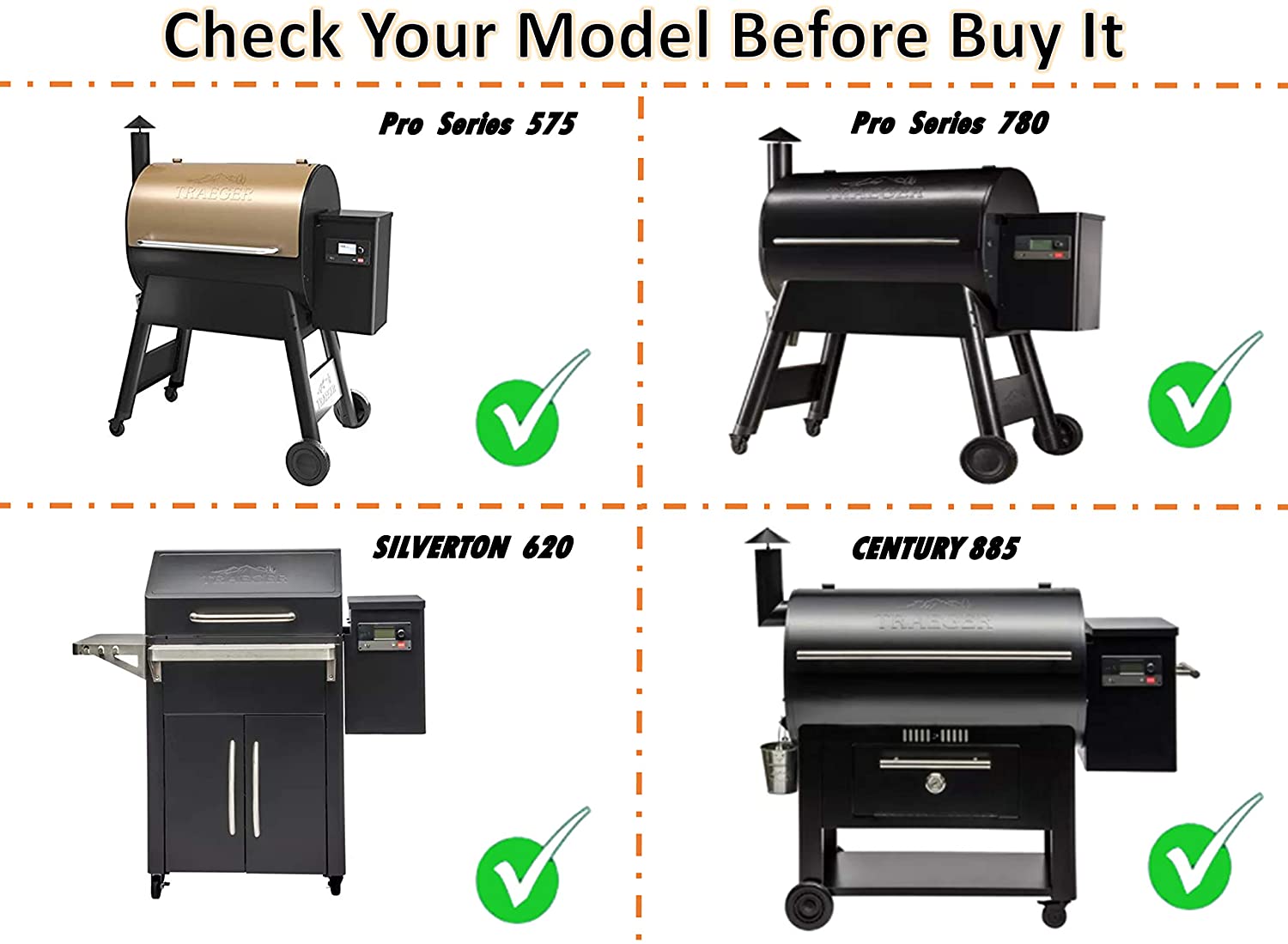Fire Burn Pot and Hot Rod Ignitor Combo Kit Replacement Parts for Traeger Pro 575/Pro 780