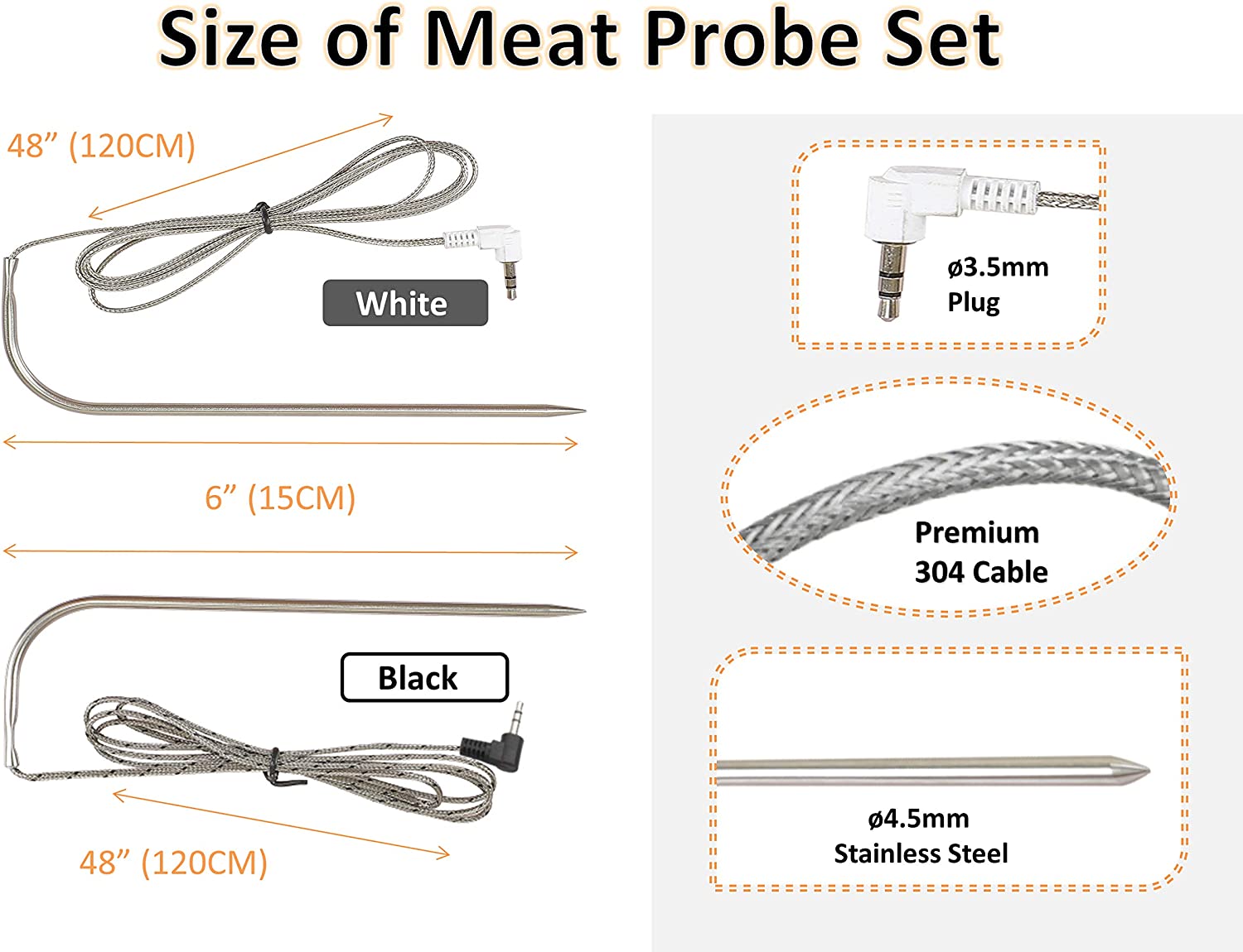 12 Pack Disposable Aluminum Grease Liners,Grease Dirp Bucket,Meat Probes Replacement for Traeger Wood Pellet BBQ Grill