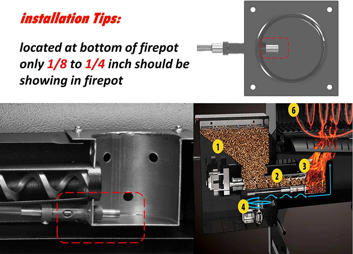 Hot Rod Ignitor Kit Replace KIT0255 for Traeger Pellet Grills Pro 575/