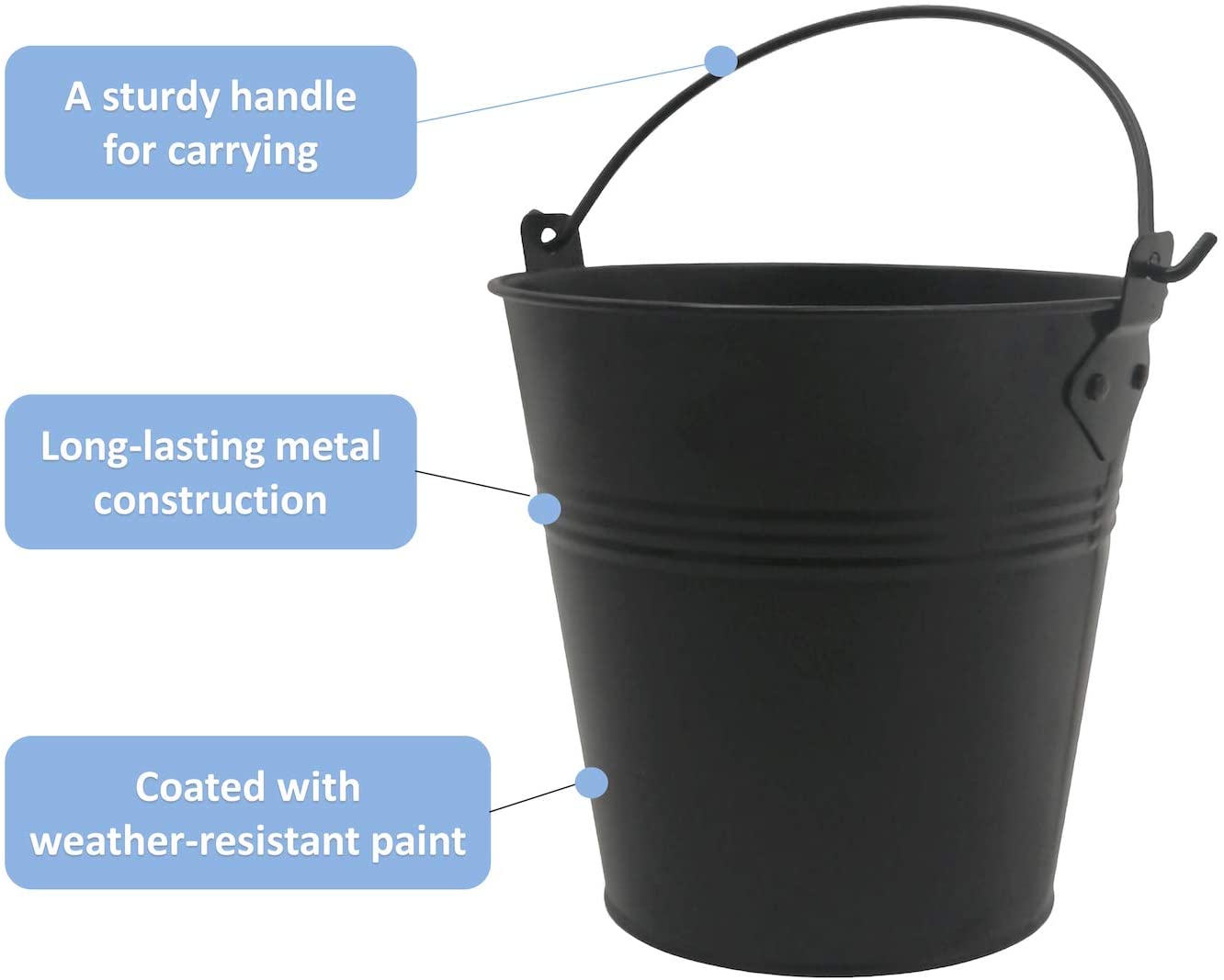 Smoker Drip Bucket Replacement for Traeger Pellet Grill, Grease Catcher Bucket Fits Most Offset Smokers,Black