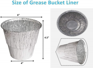 Disposable Grease Bucket Liner Replacement for Camp Chef Wood Pellet Grill and Smoker,Siliver(14 Liner)