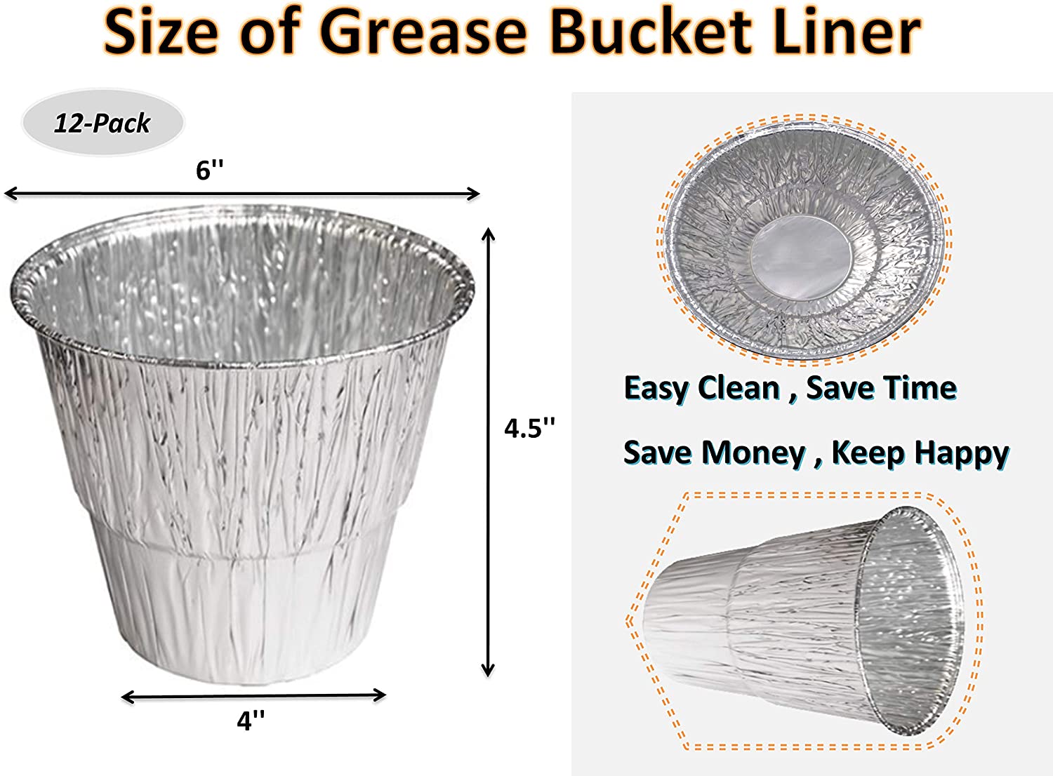 Replacement Disposable Grease Bucket Liner,Stainless Steel Drip Bucket,Meat Probes Fit for Camp Chef Wood Pellet Grill & Smoker