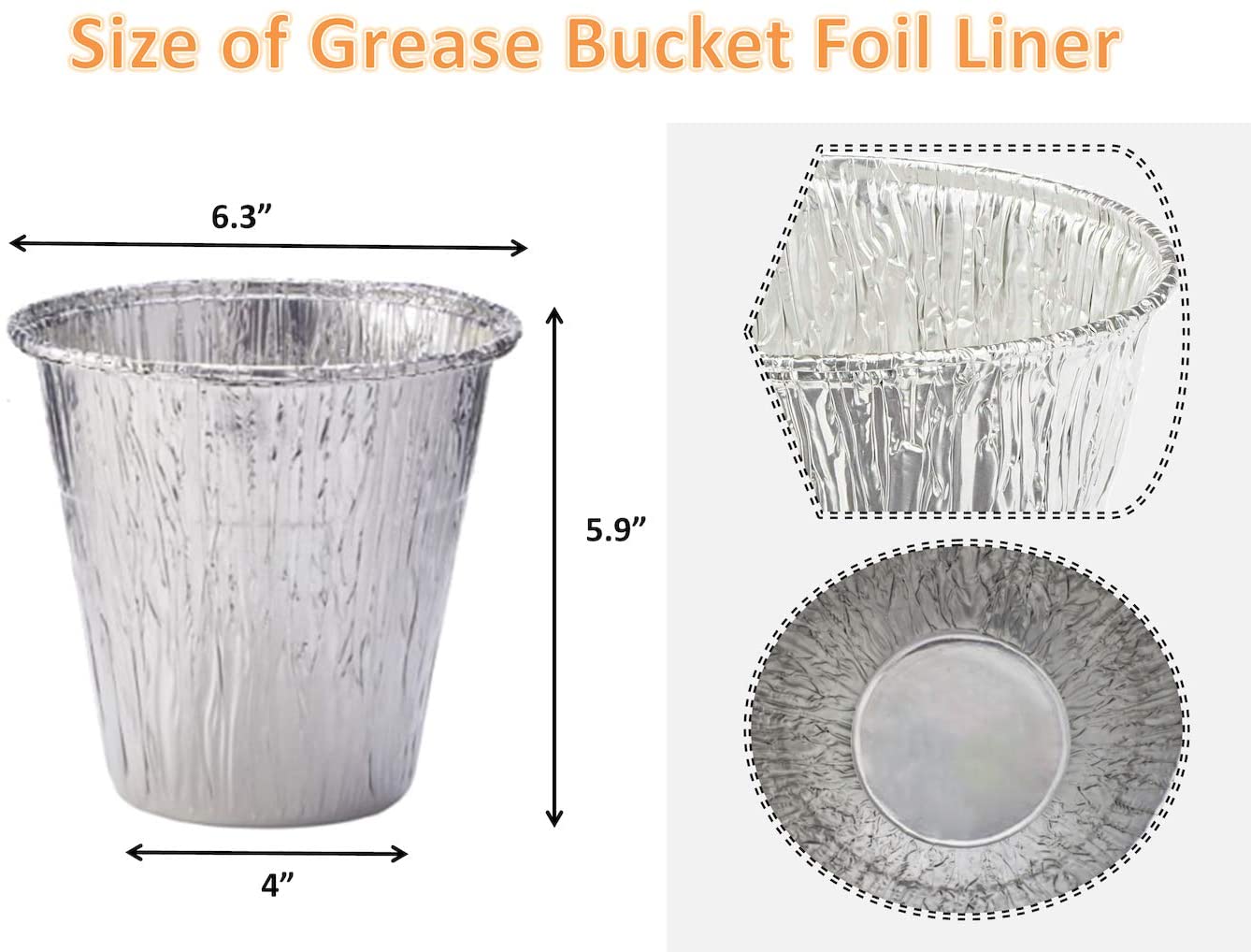 Meat Probe & Disposable Aluminum Foil Grease Bucket Liners Replacement Part for Pit Boss Wood Pellet Grill