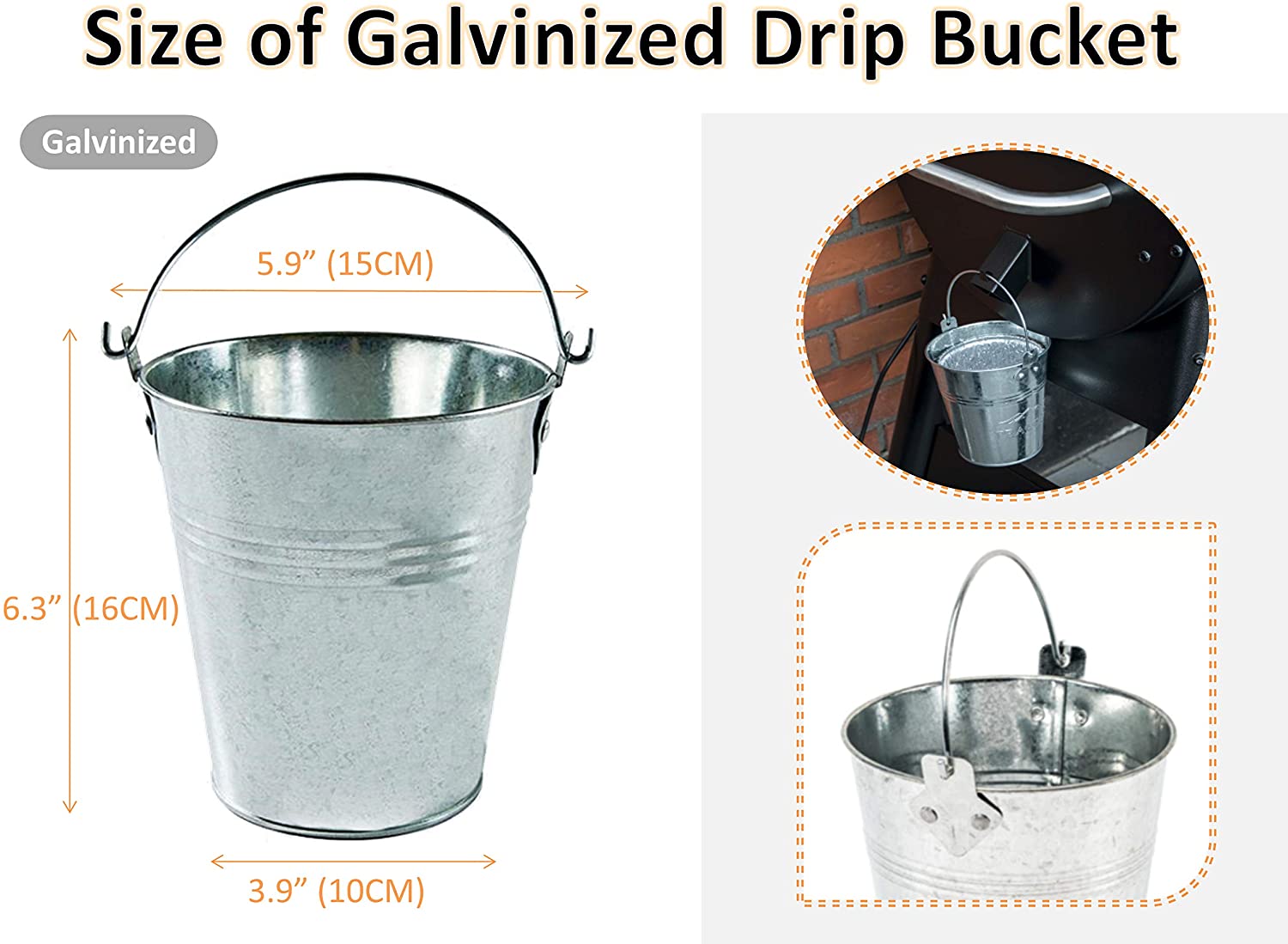 81qCA6gefUL._AC_SL1500_ 12 Pack Disposable Aluminum Grease Liners,Grease Dirp Bucket,Meat Probes Replacement for Traeger Wood Pellet BBQ Grill