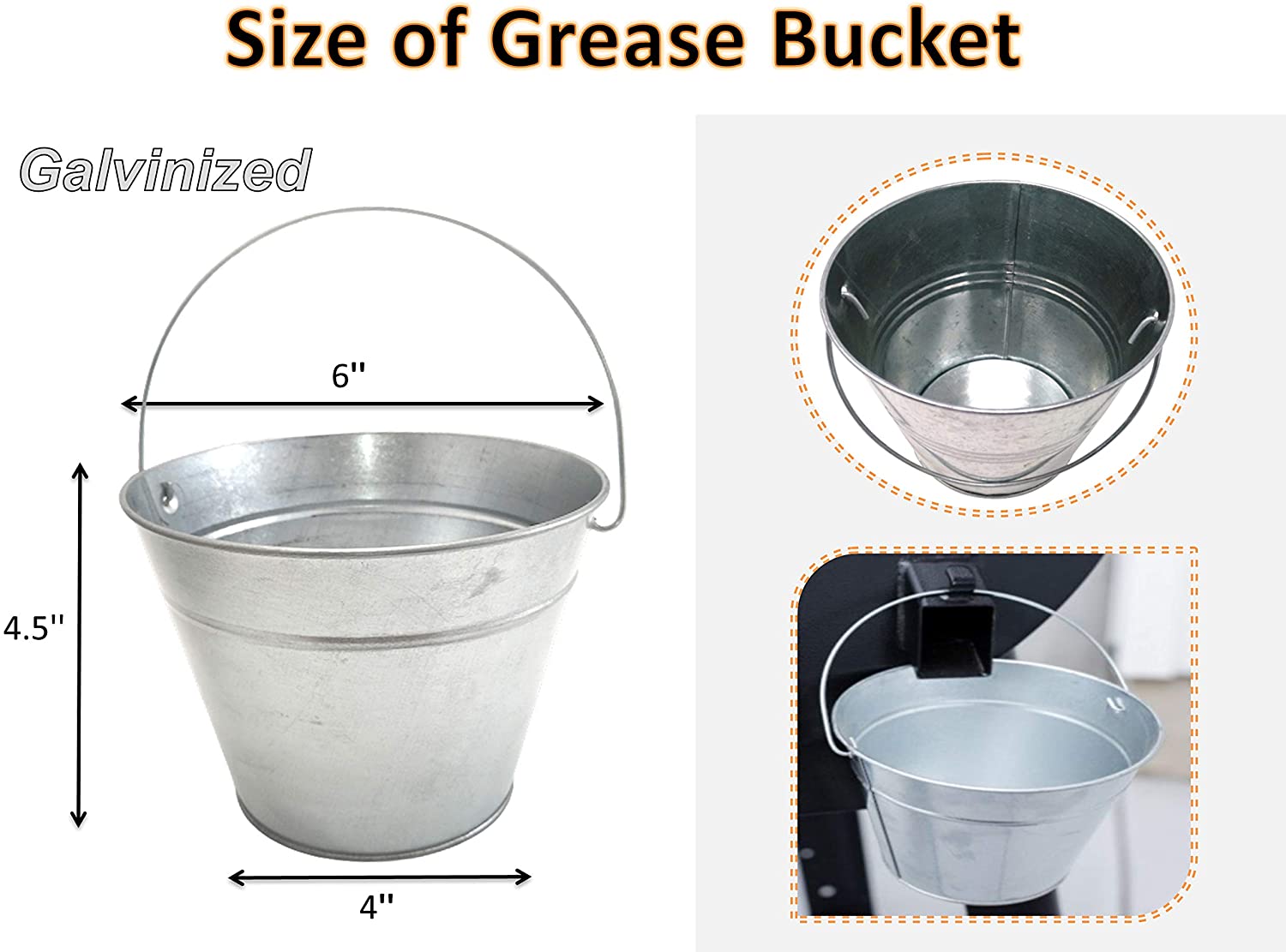 Dual Meat Probes,Grease Bucket and Disposable Foil Drip Liners Replacement for Camp Chef Wood Pellet Grills & Smoker