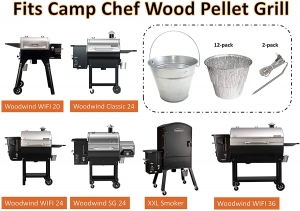Dual Meat Probes,Grease Bucket and Disposable Foil Drip Liners Replacement for Camp Chef Wood Pellet Grills & Smoker