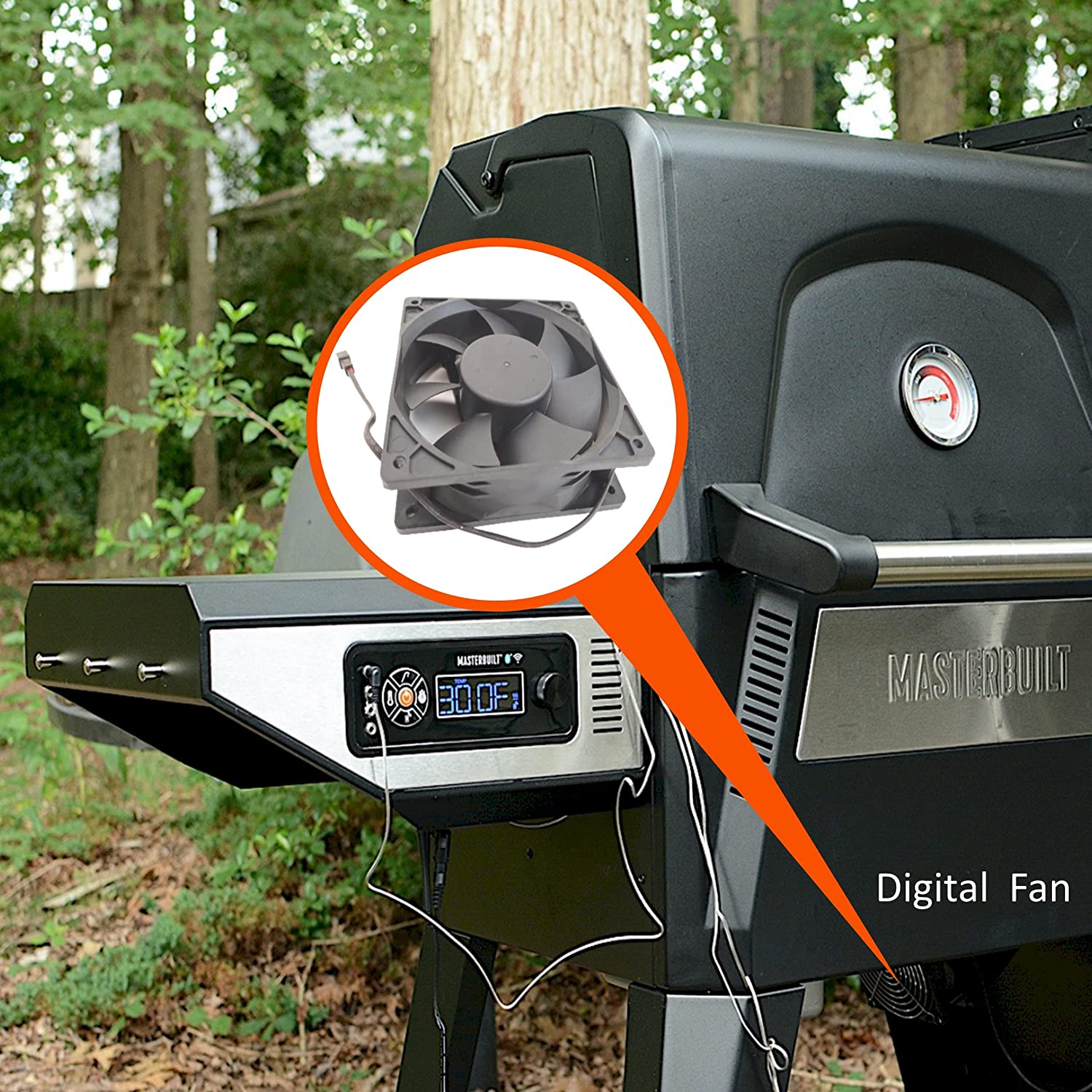 WAITCOOK Digital Fan Replacement for Masterbuilt Gravity Series 560/1050 XL Digital Charcoal Grill + Smokers