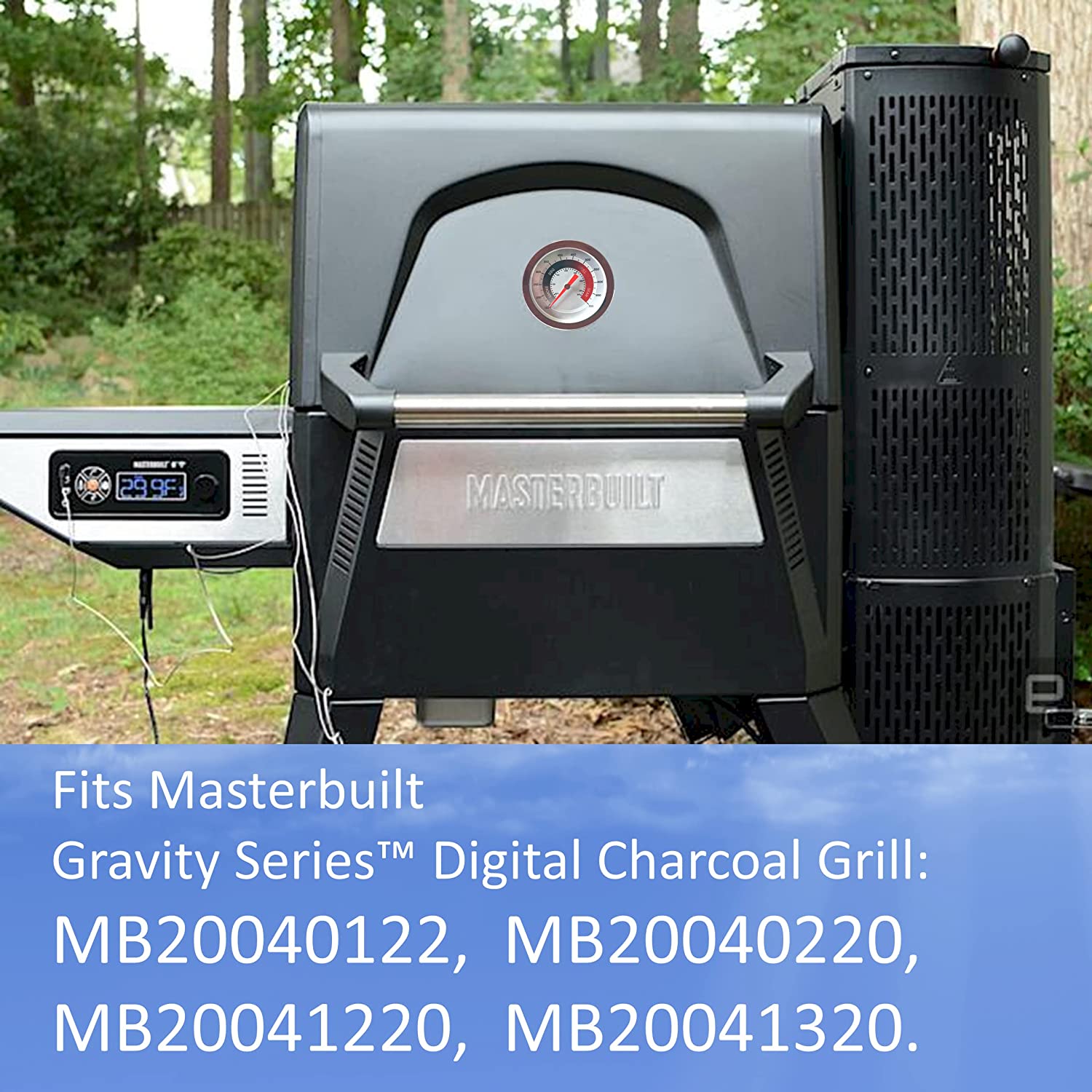 Upgraded Temperature Gauge Grill Thermometer Replacement for Masterbuilt Gravity Series 560/1050 Digital Charcoal Grill and Smoker