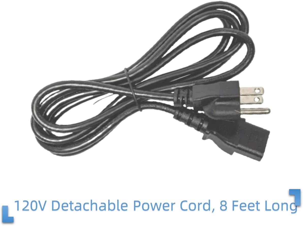 BIG PART 120V Nema Power Cord Replacement Parts KIT0257 for Traeger Pro 575/780,Ironwood 650/850 Wood Pellet Grills,8 Feet,Black