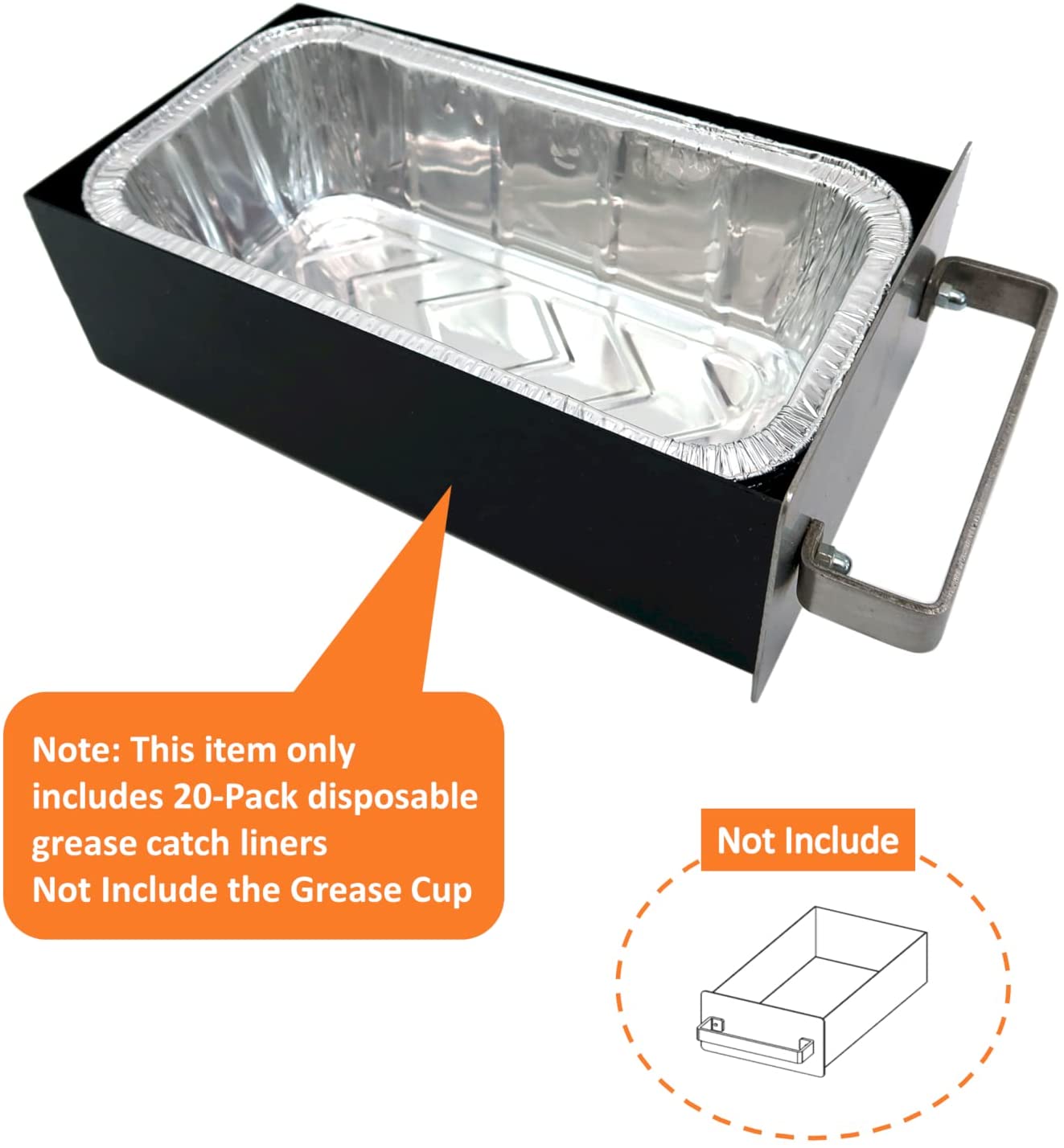 WAITCOOK 20-Pack Grease Tray Liners/Drip Pans Replacement for Member's Mark 4-Burner Outdoor Flat Top Gas Griddle