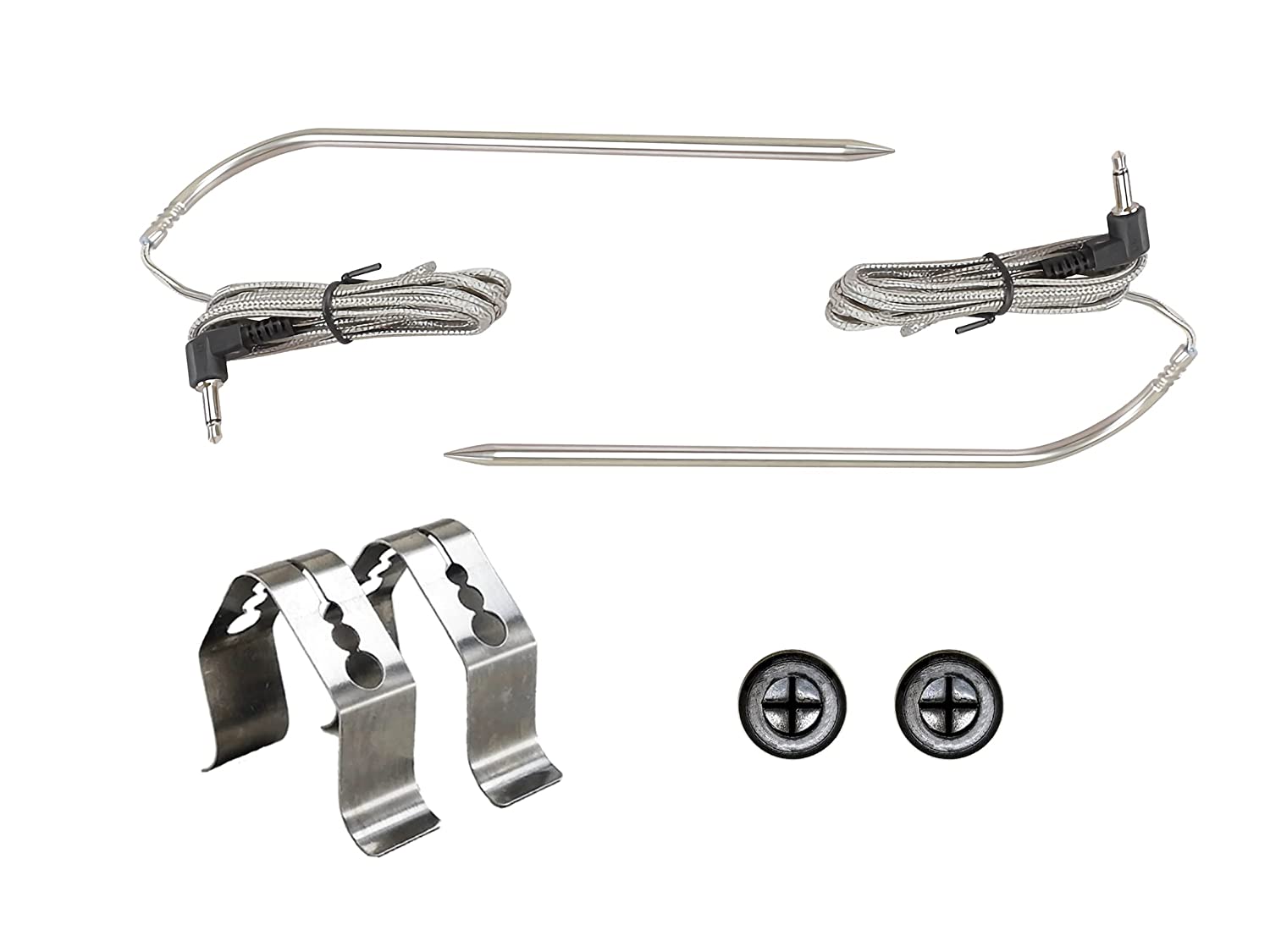 2-Pack Meat Probe Replacement for for Masterbuilt 560/1050XL Gravity Series BBQ Grill and Smoker,with 2-Pack Grommet