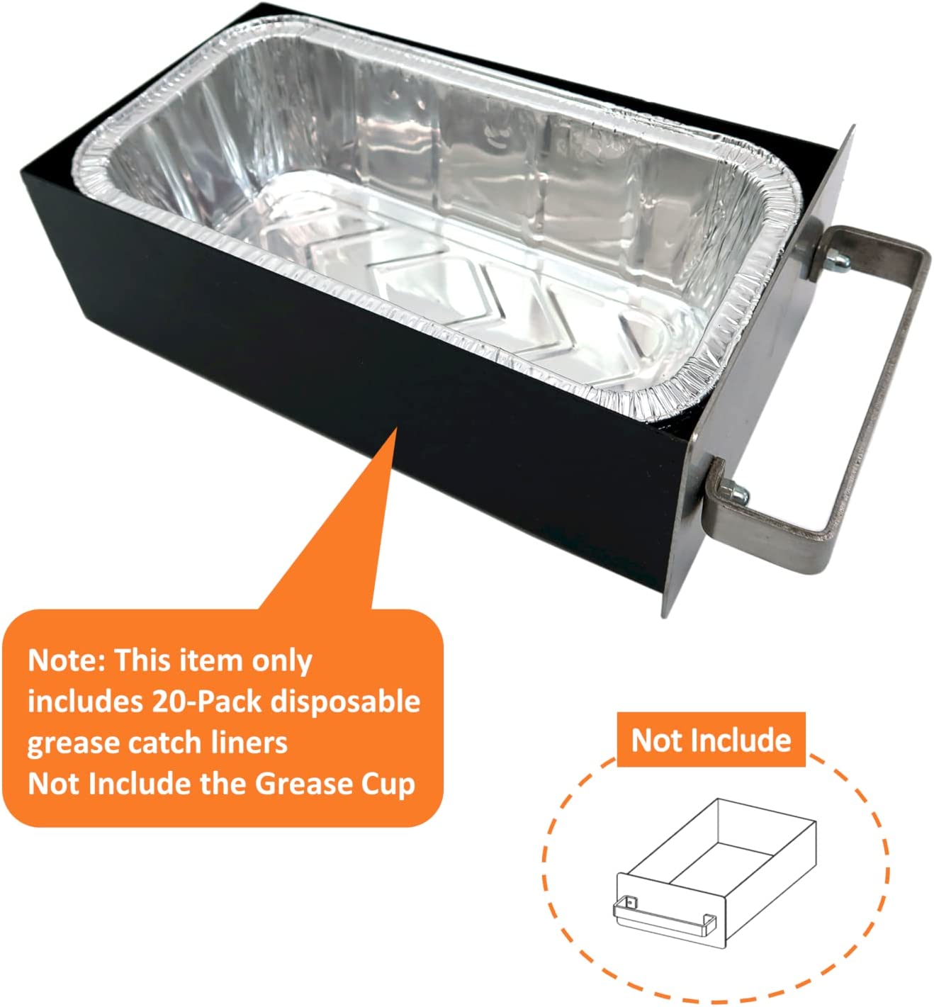 20-Pack Grease Tray Liners/Drip Pans Replacement for Member's Mark 4-Burner Outdoor Flat Top Gas Griddle and Pro-Series 5-Burner 