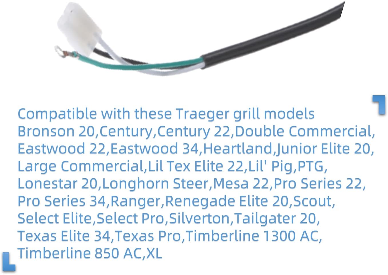 Pellet Smoker Grill Power Cord Replacement Parts KIT0089 for Traeger and Pit Boss Wood Pellet Grills,8 Feet,Black
